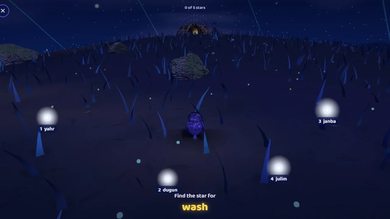 The star game at Mother Emu’s Fire: find the star for wash